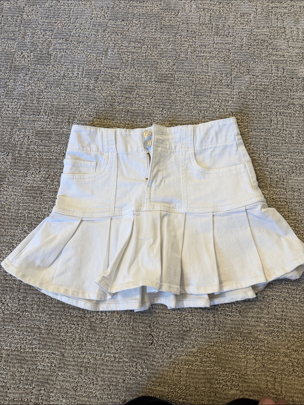 White Ruffle Mini Skirt - Jordache Premium Size 10